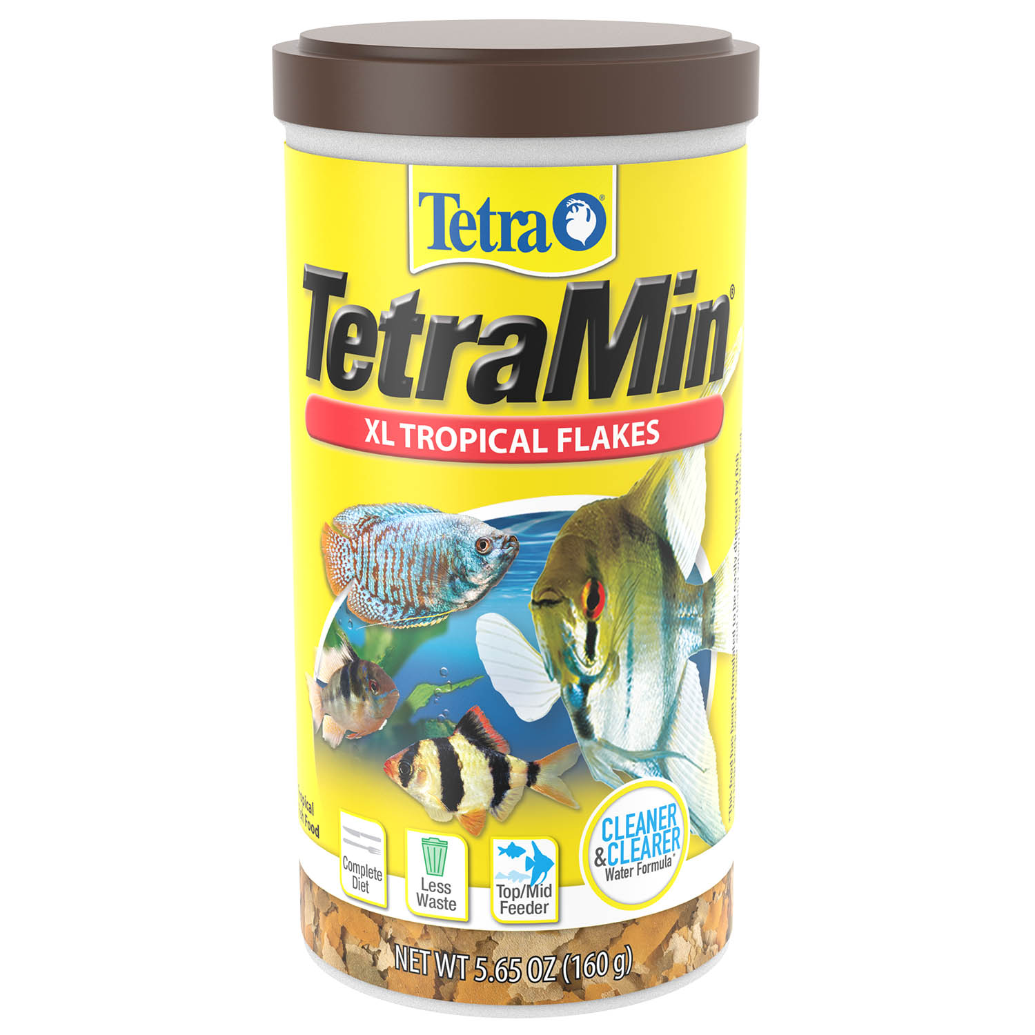Tetra TetraMin XL Tropical Flakes 5.65 Ounces, Large Flakes, Nutritionally Balanced Fish Food
