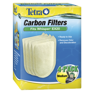 Tetra Whisper EX Carbon Filter Replacement Cartridges Medium 4 ct Front