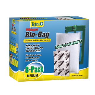 Tetra Whisper Bio-Bag Replacement Cartridges 8 ct Medium Unassembled Front