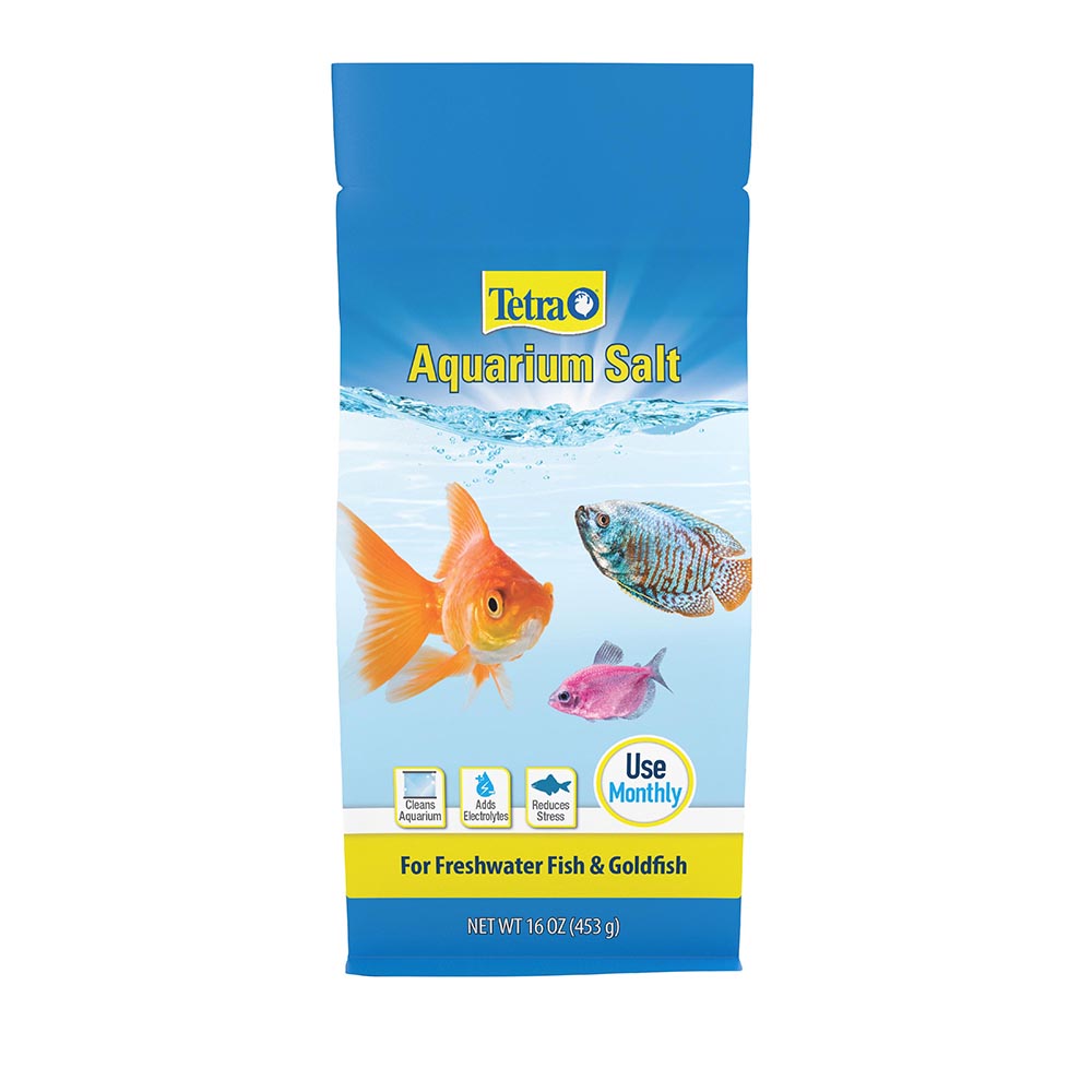 Tetra Aquarium Salt for Freshwater Fish Tanks, 16 Ounces - Front Package Render