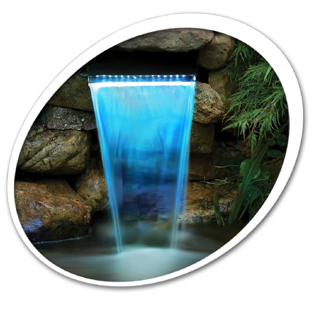 Tetra Pond LED Waterfall Light Set with Remote Blue Light Mode