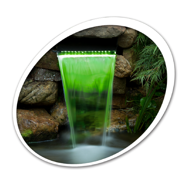 Tetra Pond LED Waterfall Light Set with Remote Green Light Mode