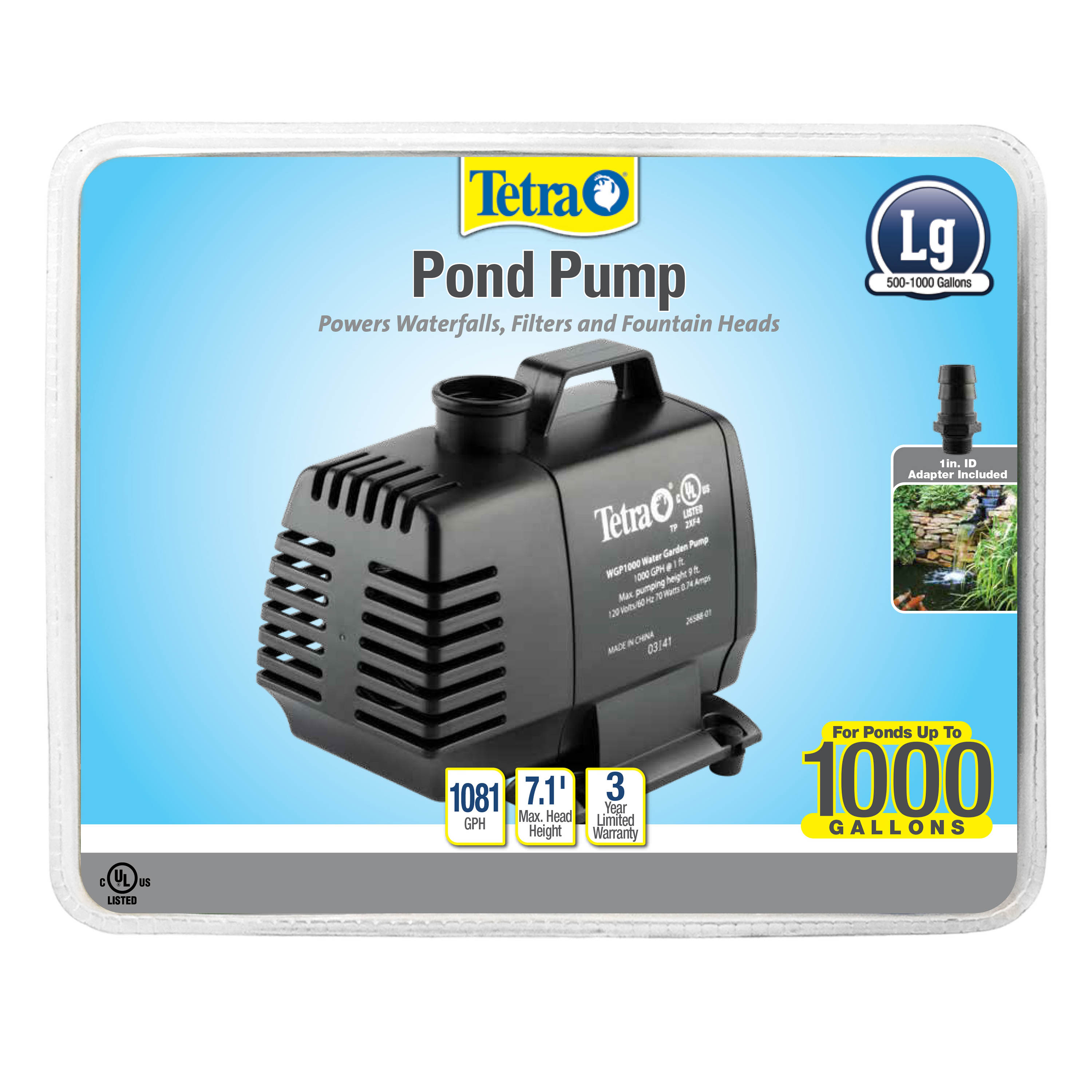 Water Garden Pond Pump - 1000 (GPH)