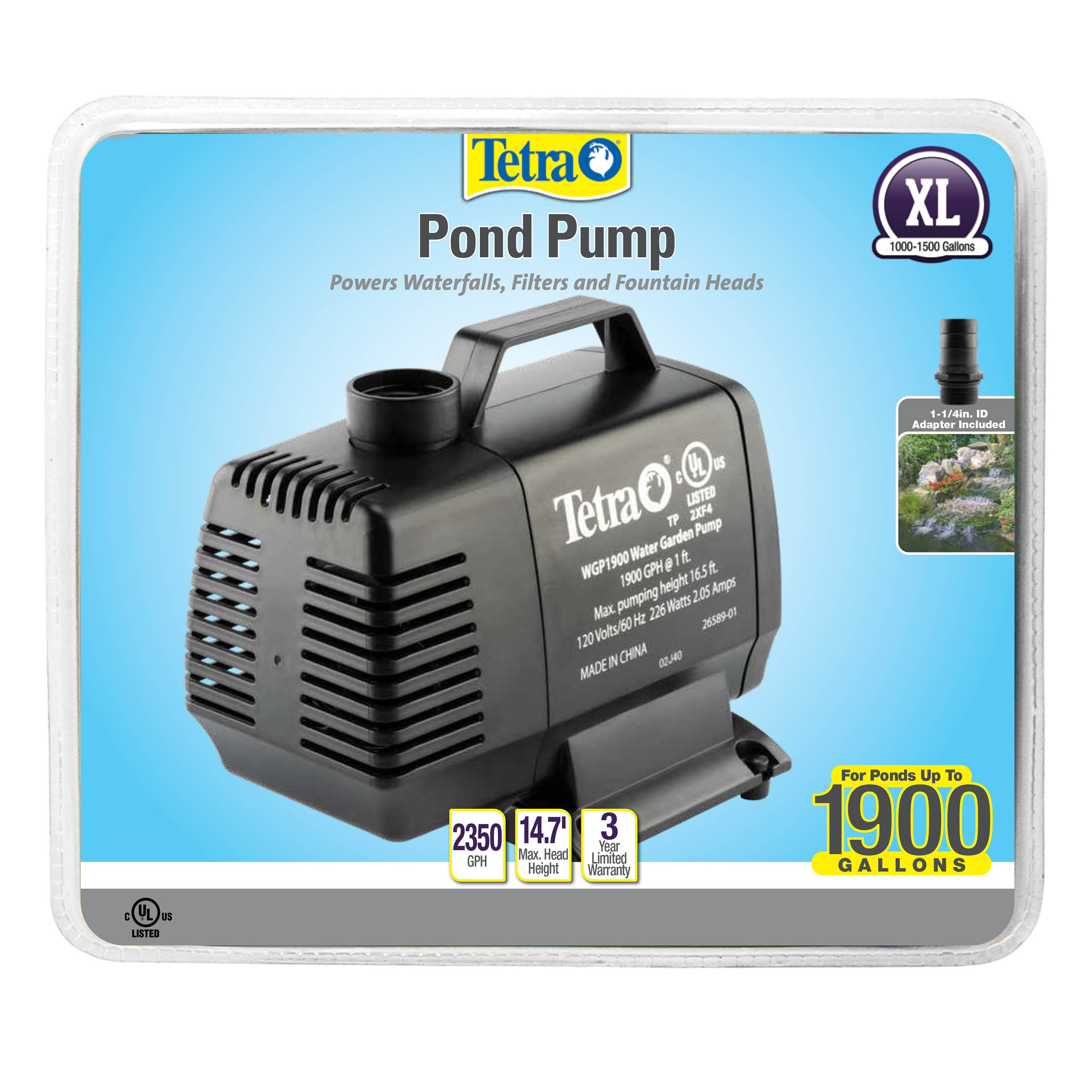 Water Garden Pond Pump - 1900 (GPH)