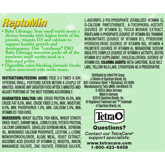 TetraFauna Pro ReptoMin Baby Package Back