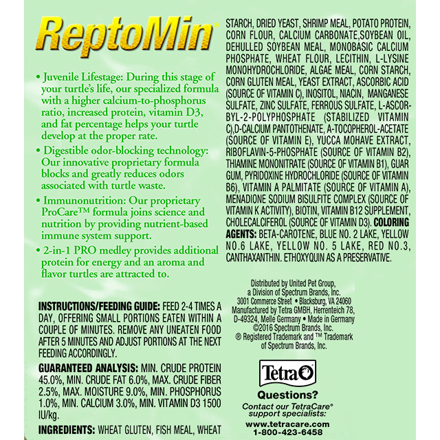 TetraFauna Pro ReptoMin Juvenile Package Back