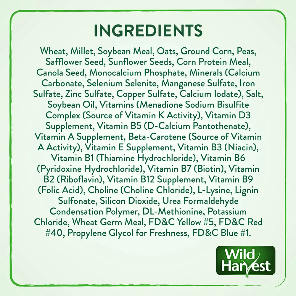 Image of list of ingredients