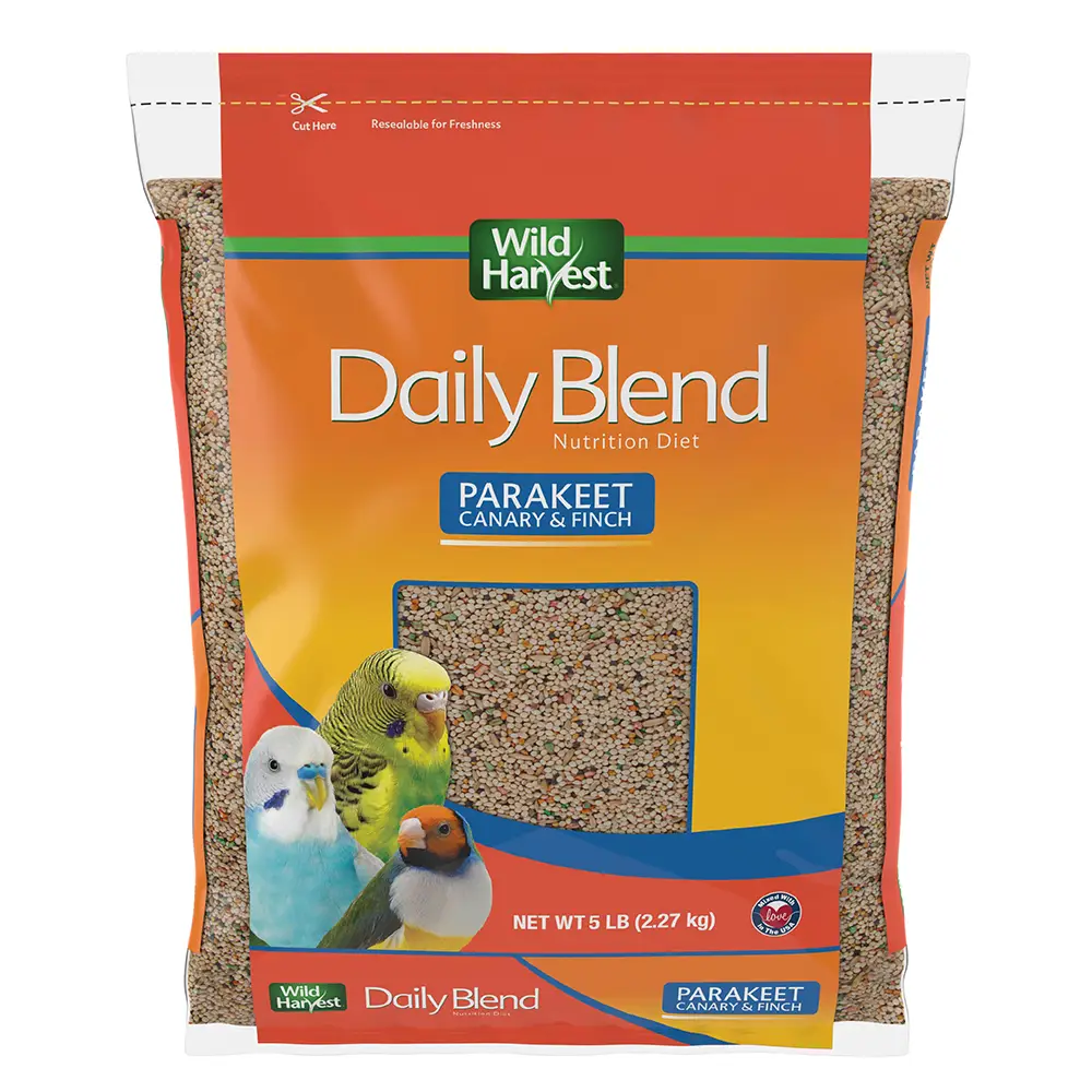 Daily Blend Nutrition Diet for Parakeets, Canaries and Finches - 5 Pounds - front of package