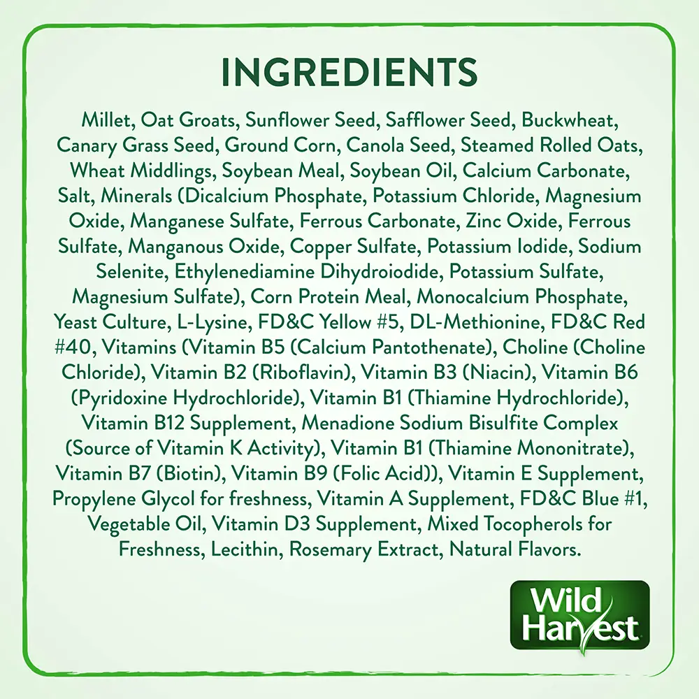 image of wild harvest daily blend ingredients