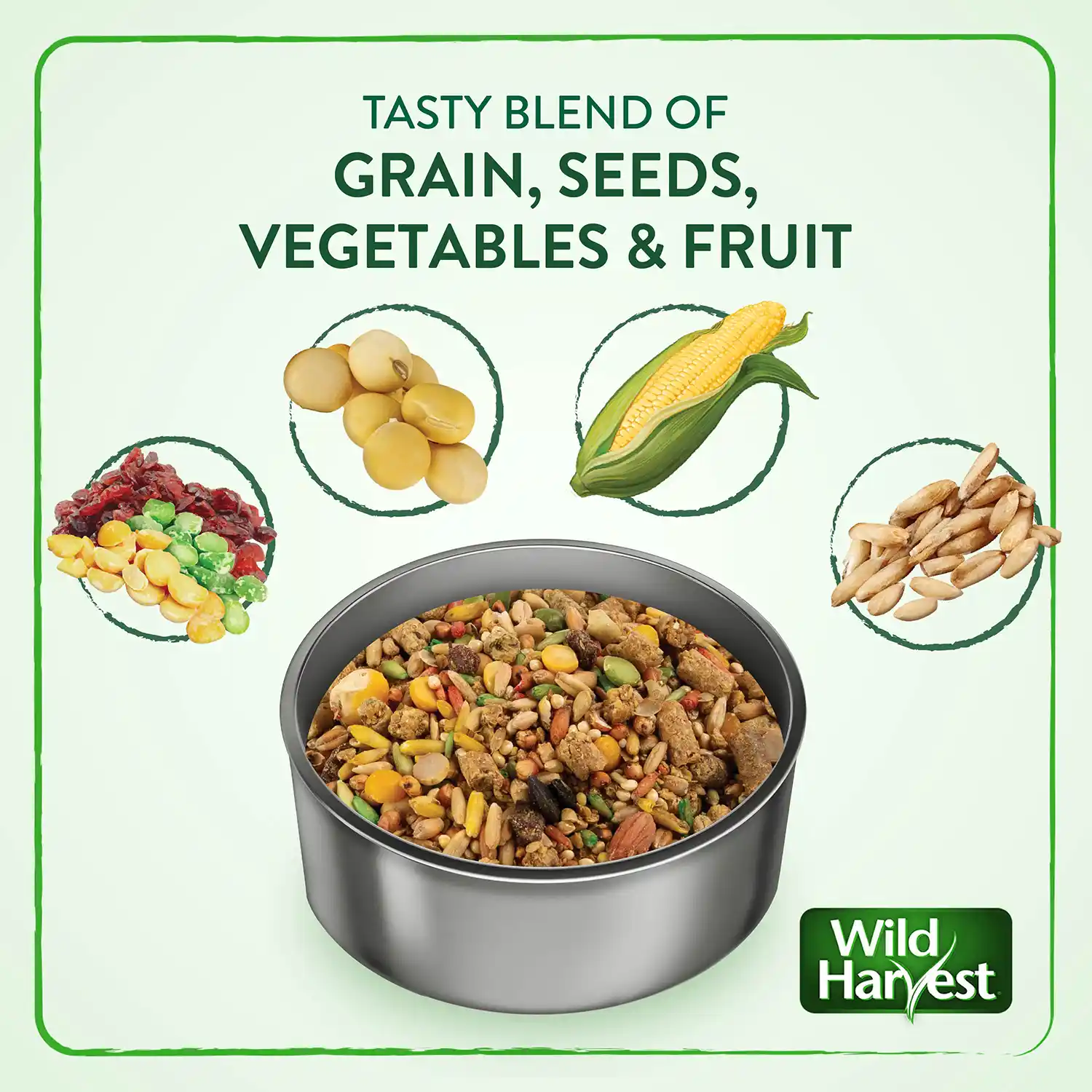 TASTY BLEND OF GRAIN, SEEDS, VEGETABLES & FRUIT