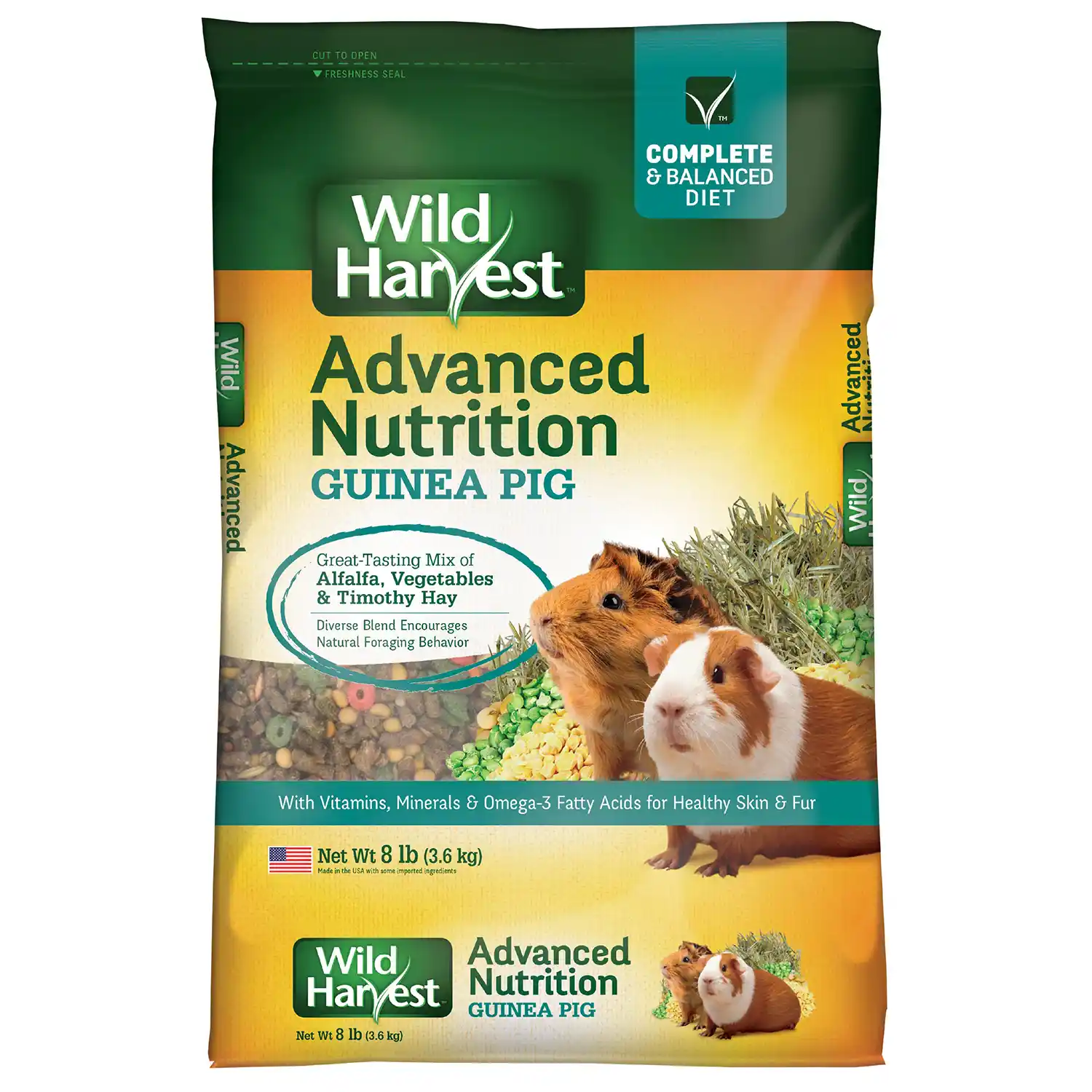 Wild Harvest Advanced Nutrition Guinea Pig Food, 8 Pounds Front Render