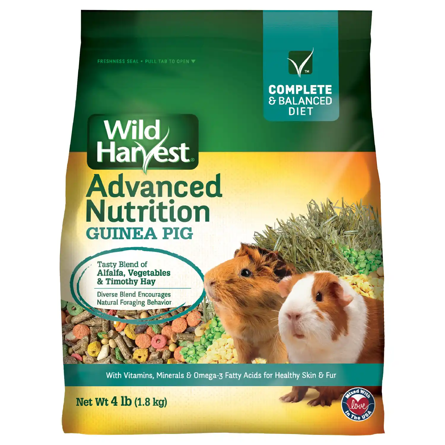 Wild Harvest Advanced Nutrition Guinea Pig Food, 4 Pounds Front Render